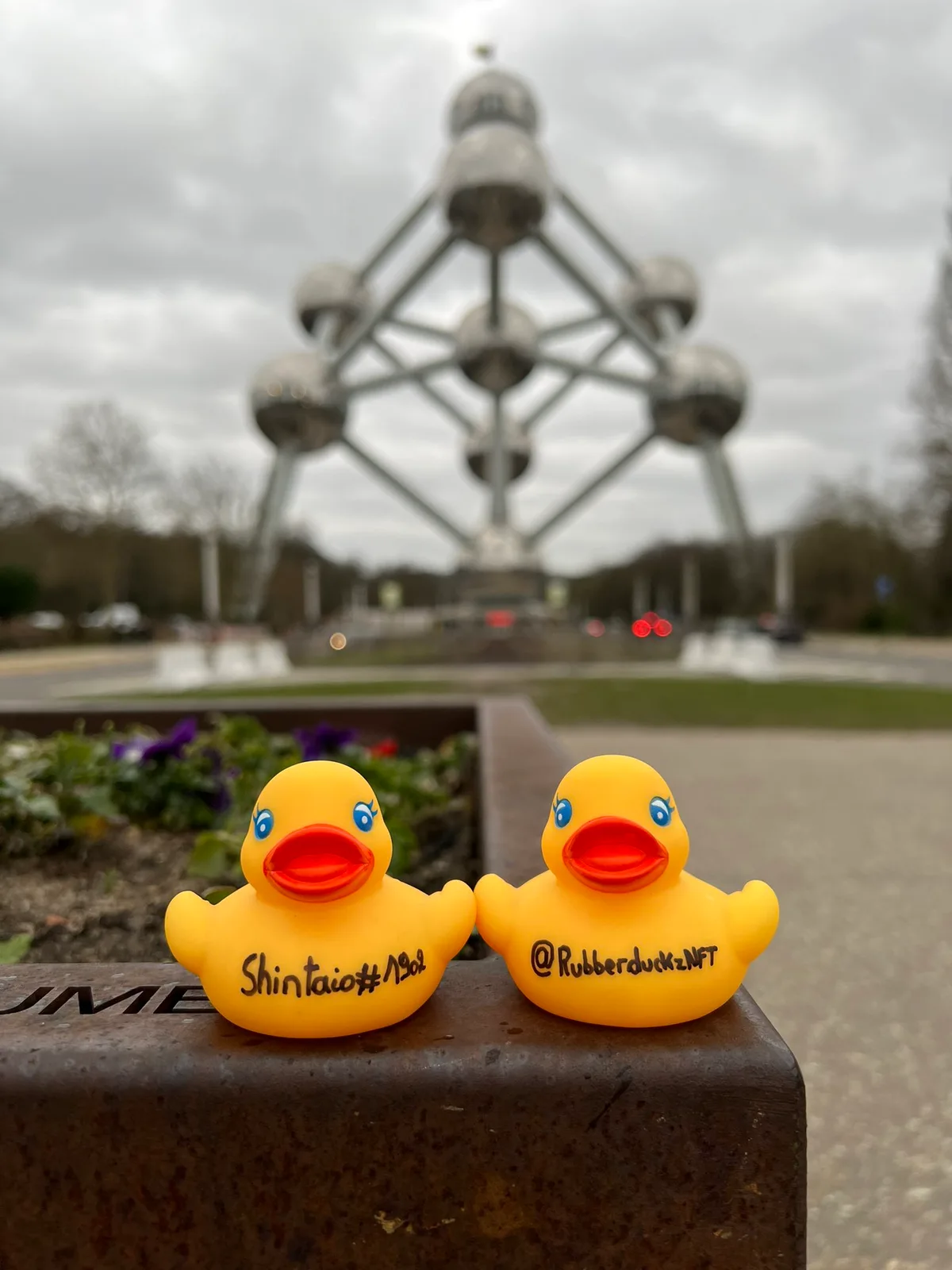 Two Duckz at the Atomium, Brussels