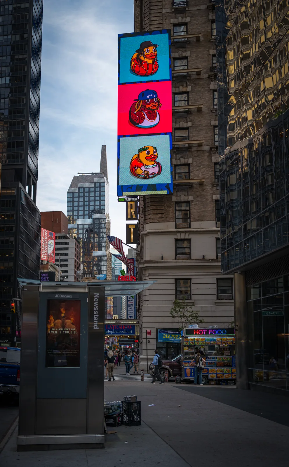 A closer look at the Times Square billboard